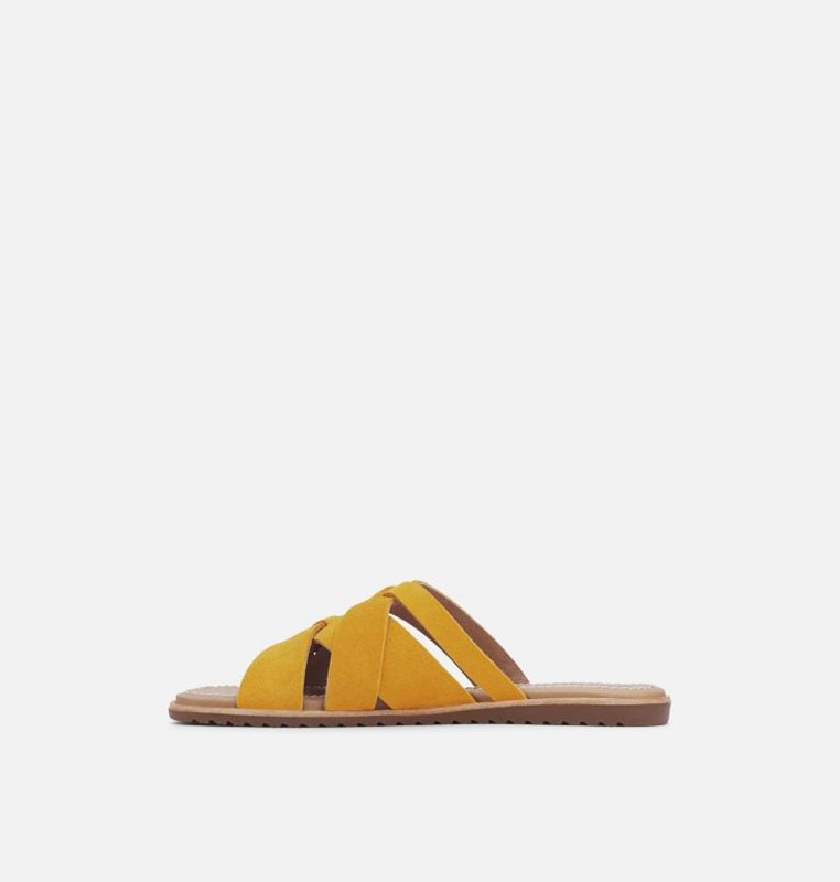 Womens Slides Yellow - Sorel Ella™ Sandal - 651329-QVO